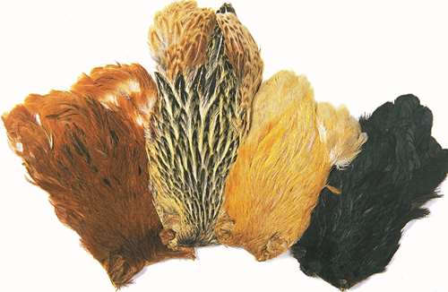 Veniard Indian Hen Cape (Feathers) Dyed Black Fly Tying Materials